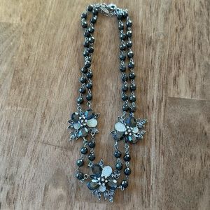 Hematite crystal flower necklace
